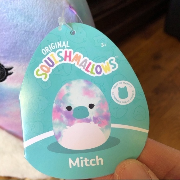 Squishmallows Mitch the tie dyed platypus (first to market) in size 8" - Picture 5 of 7